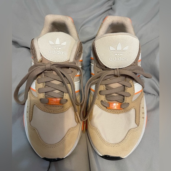 Adidas Retropy F90 Women's Sneakers in Tan and Orange Size 8 - Picture 7 of 7
